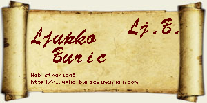 Ljupko Burić vizit kartica